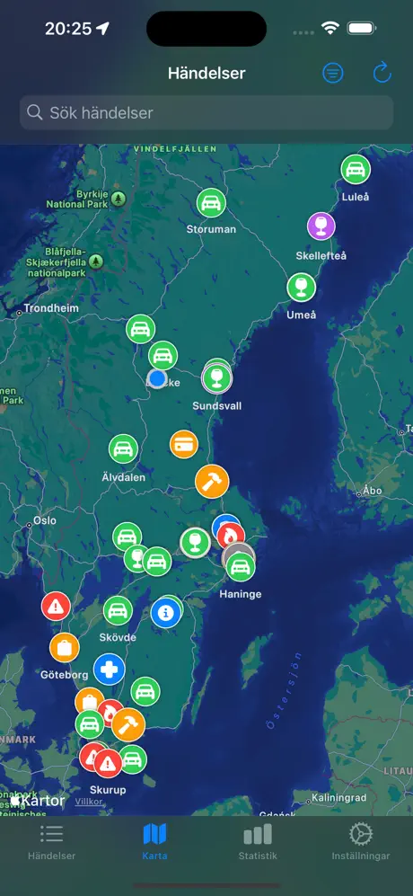 Blåljus Sverige händelsedetaljer - Fullständig info om polishändelser